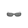Casablanca Bold Rectangular Frame Sunglasses With Tortoiseshell Accents In Gray