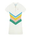 Casablanca Womens White Chevron-intarsia Short-sleeve Cotton-blend Mini Dress In White