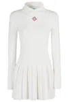 Casablanca White Boucle Bustier Tennis Minidress In White
