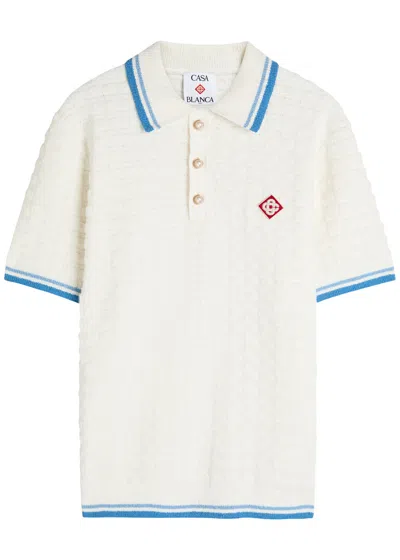 CASABLANCA CASABLANCA BOUCLE LOGO TERRY POLO SHIRT