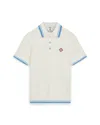 Casablanca White Shirt With Classic Collar And Chest Logo Patch In Cotton Man In White