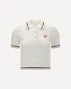 Casablanca Textured Cotton Polo Shirt With Contrast Collar In Neutral