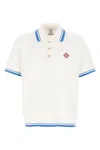Casablanca White Shirt With Classic Collar And Chest Logo Patch In Cotton Man In White