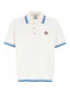 Casablanca White Shirt With Classic Collar And Chest Logo Patch In Cotton Man In White