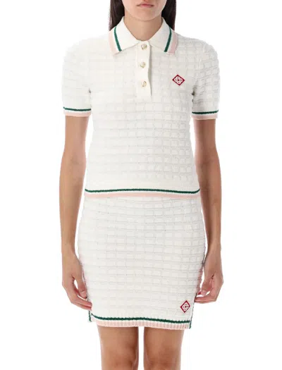 CASABLANCA CASABLANCA BOUCLÉ POLO SHIRT