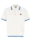 Casablanca White Shirt With Classic Collar And Chest Logo Patch In Cotton Man In White