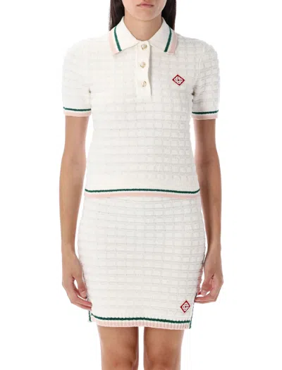CASABLANCA BOUCLÉ POLO SHIRT