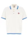 Casablanca White Shirt With Classic Collar And Chest Logo Patch In Cotton Man In White