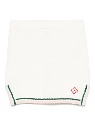 Casablanca Boucl Mini Skirt In White
