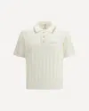 Casablanca Men Ivory Boucle Polo Shirt In White