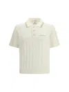Casablanca Men Ivory Boucle Polo Shirt In White