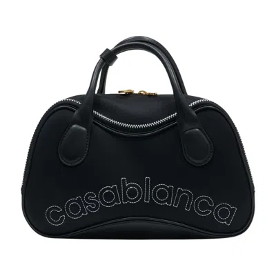 Casablanca Bowling-shaped Calfskin Mini Bag In Black