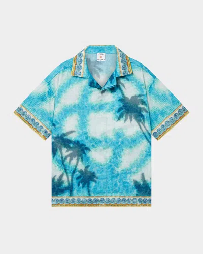 CASABLANCA BOY'S BEACH CLUB BUTTON DOWN SHIRT