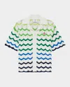Casablanca Gradient-wave Shirt In White