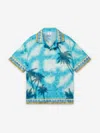 Casablanca Short-sleeved Printed Shirt In Blue