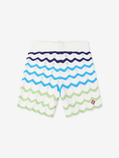 Casablanca Kids'  Boys Gradient Wave Crochet Shorts In Multi