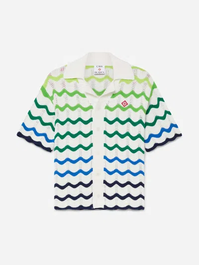 Casablanca Kids' Gradient-wave Shirt In Multi