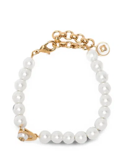 Casablanca Bracelet Metallic "lotus" Pearl In Silver