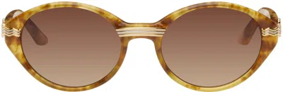Casablanca Brown Cannes Sunglasses In Gold / Brown