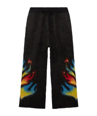 Casablanca Brushed Mohair Pants In Black