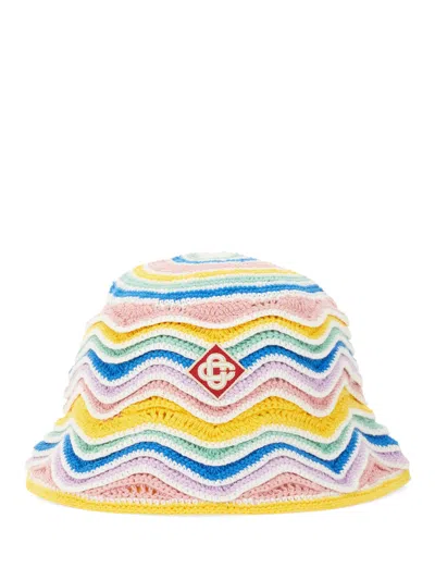 Casablanca Bucket Crochet Hat In Multicolour