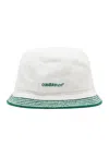 Casablanca Bucket Emboidered Hat In White