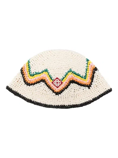 Casablanca Bucket Hat With Patch In White