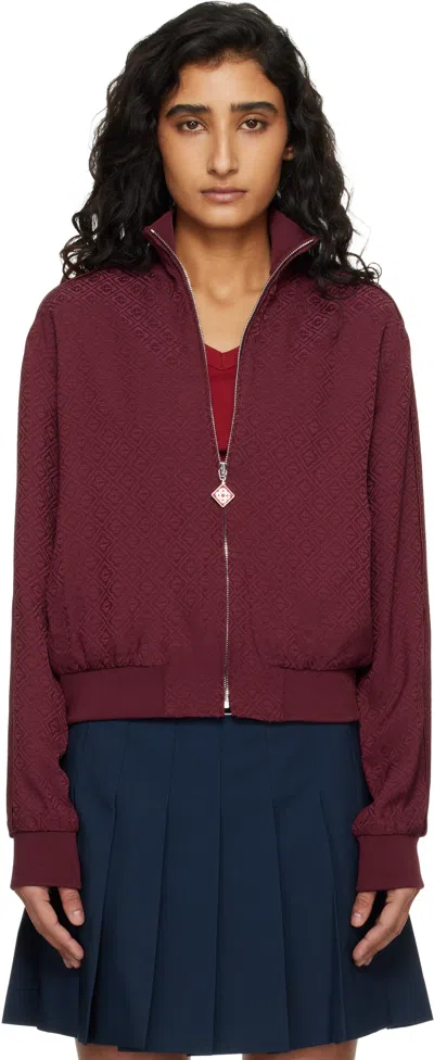 Casablanca Burgundy Monogram Track Jacket