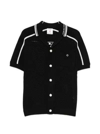 Casablanca Mesh Short Sleeved Shirt In Black