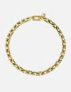 Casablanca Chain-link Bijoux Necklace With Green Enamel Accents In Gold