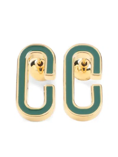Casablanca Enamel C Link Stud Earrings Unica In Gold