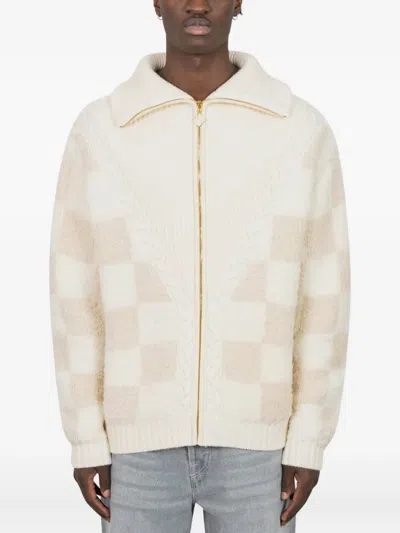 Casablanca Cardigan Mit Zopfmuster In White