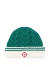 Casablanca Cable Stitch Beanie Accessories In Green