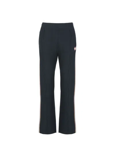 Casablanca Café Culture Side-stripe Track Pants In Blue