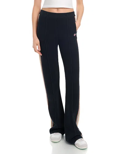 Casablanca Cafe Stripe Knit Track Pants In Blue