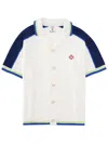 Casablanca Contrasting Trims Chest Pocket Logo-embroidered Short-sleeve Button-up Shirt In Multi