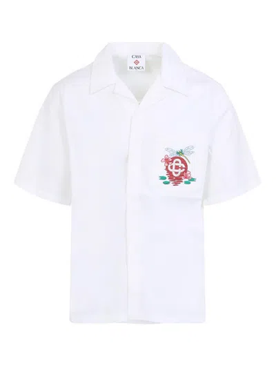 Casablanca Multicolour Cotton Shirt With Stylish Design In White