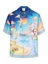 Casablanca Cuban Short Sleeve Silk Shirt In Multicolour