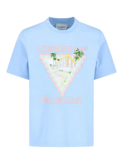Casablanca Maison De Reve Printed T-shirt In Azure