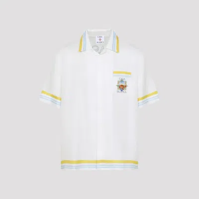 Casablanca Silk Short Sleeve Shirt For Men In Multi