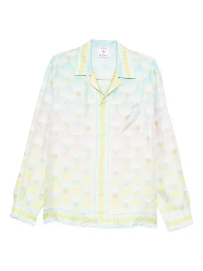 Casablanca Candy Icons-print Silk Shirt In Multi