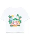 Casablanca Casa Beach Wave Printed Baby Tee In White