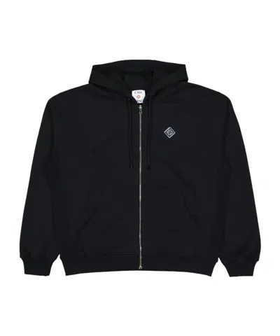 Casablanca Casa Chrome Full Zip Hoodie In Black