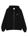 Casablanca "casa Chrome" Full Zip Hoodie In Black