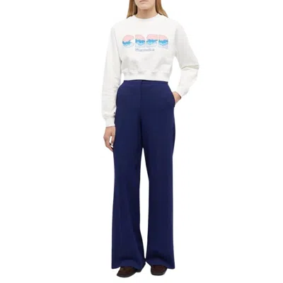 Casablanca Casa Clouds Cropped Sweater In White