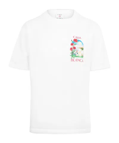 Casablanca Casa Days Print Oversized T-shirt In White