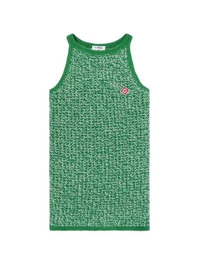 Casablanca Kids' Casa Mouline Logo-appliquéd Dress In Green