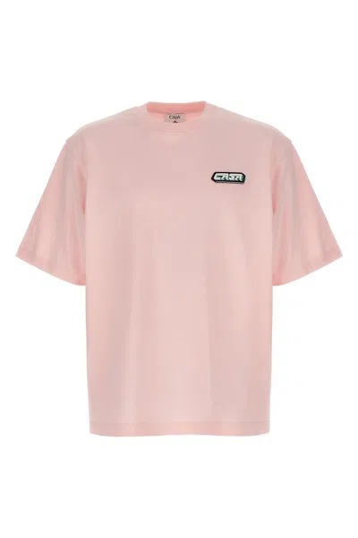 Casablanca Casa Racing Crew Neck Short Sleeve T-shirt In Pink