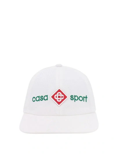 Casablanca Casa Sport Logo Embroidered Baseball Cap In White