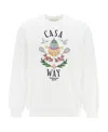 Casablanca Casa Way Embroidered Sweatshirt In White